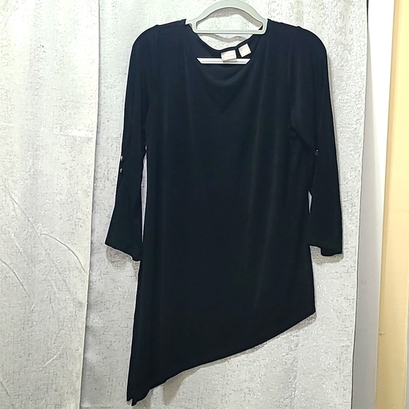Chico's Tops - Chicos travelers size 2 12/14‎ black shirt